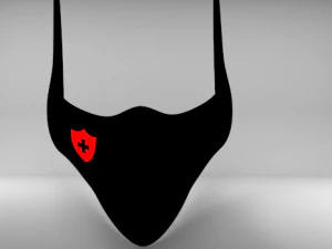 covid mask black 3D Model