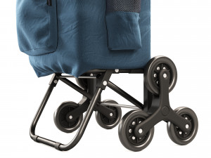 lomos sturdy collapsible shopping trolley with stair-climbing function in grey 3D Model