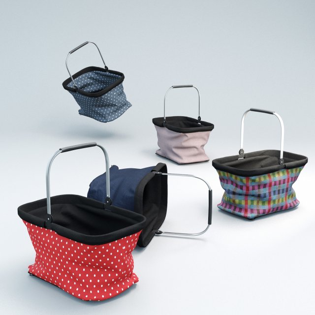 shopping basket Modèle 3D .c4d .max .obj .3ds .fbx .stl .blend 