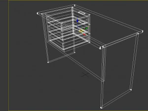 mesa de escrit&oacute;rio Modelo 3D
