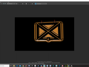 golden chest-golden case Model 3D