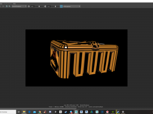 golden chest-golden case Model 3D