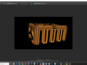 golden chest-golden case 3D Model