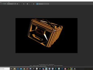 golden chest-golden case 3D Model