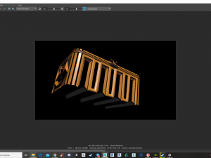 golden chest-golden case Model 3D