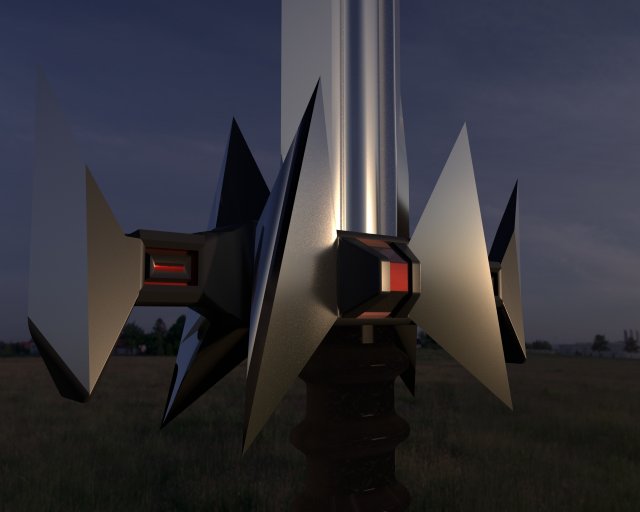 fantasy sword 3D 모델 .c4d .max .obj .3ds .fbx .stl .blend 