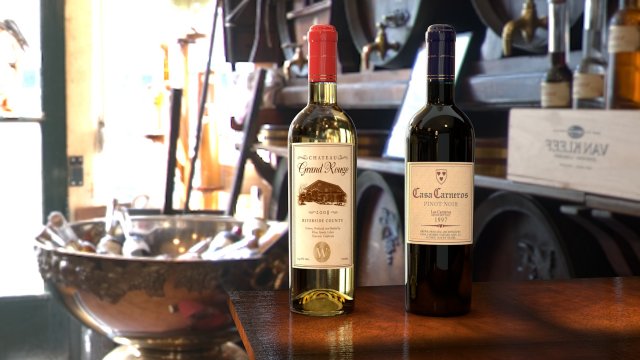 wine bottles Model 3D .c4d .max .obj .3ds .fbx .stl .blend 