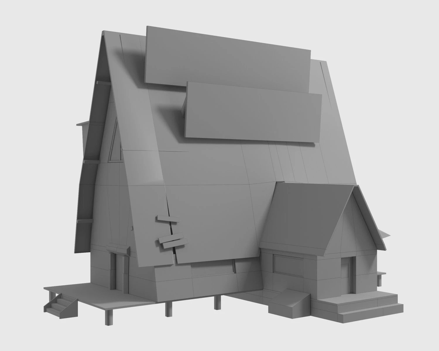 mystery shack 3D Model .c4d .max .obj .3ds .fbx .stl .blend 