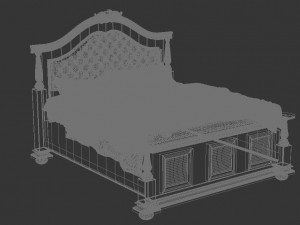classic bed 3D मॉडल