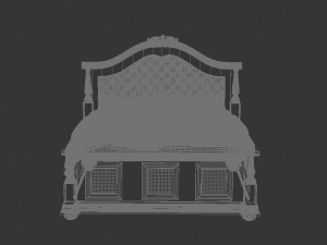 classic bed 3D मॉडल