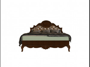 3 d model classic bed 3D Модель