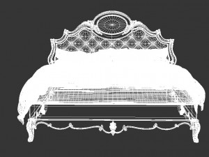 3 d model classic bed 3D Модель