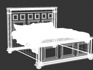 english classic bed 3D Model