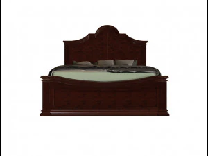 classic wooden bed 3D Model