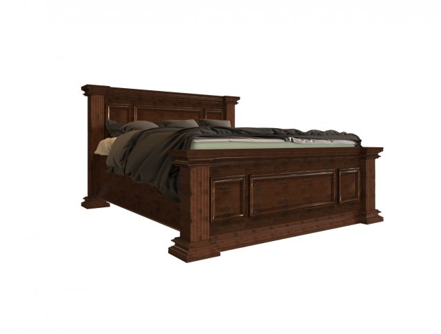 wooden bed Model 3D .c4d .max .obj .3ds .fbx .stl .blend 