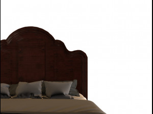 wooden bed 3Dモデル