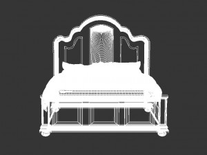 wooden bed 3Dモデル