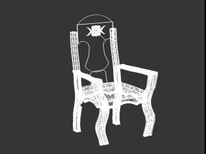 wooden chair Modèle 3D