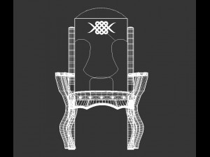 wooden chair Modèle 3D