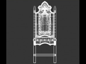 wooden chair 3D Модель