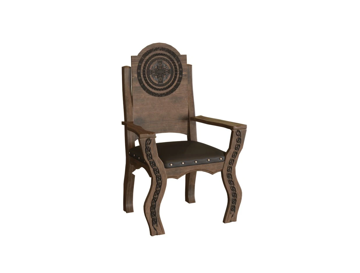 wooden chair 3D Model .c4d .max .obj .3ds .fbx .stl .blend 