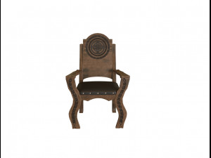 wooden chair 3D 模型