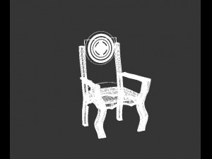 wooden chair 3D 模型