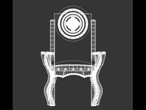 wooden chair 3D 模型