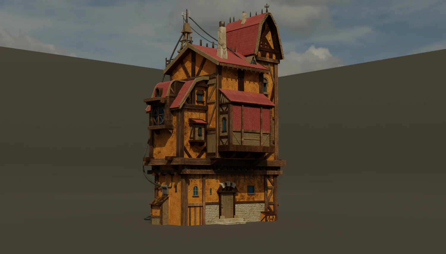 home 3D Model .c4d .max .obj .3ds .fbx .stl .blend 