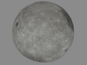 지구와 달 3D 모델