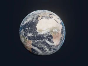 지구와 달 3D 모델