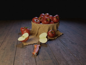 apple fruit 3D मॉडल