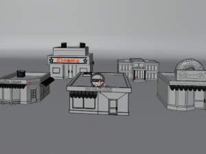 blocks to city low-poly 3D Model