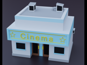 blocks to city low-poly 3D Model