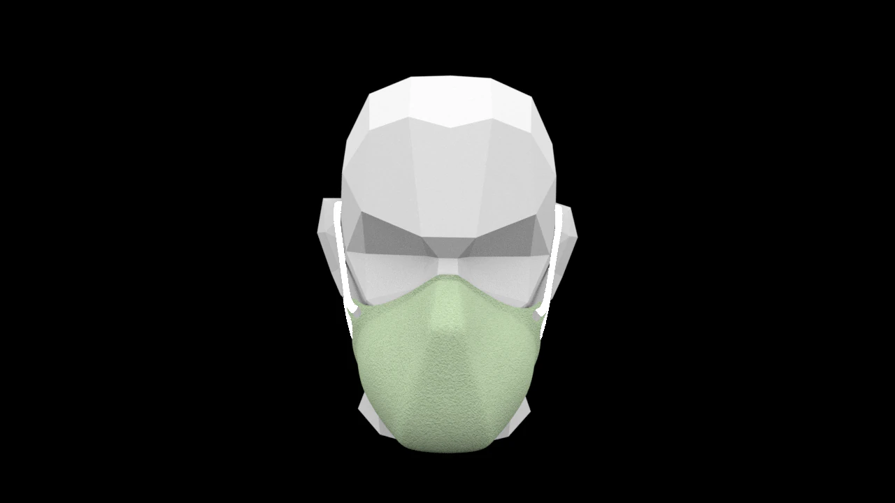 surgical mask 3D Model .c4d .max .obj .3ds .fbx .stl .blend 