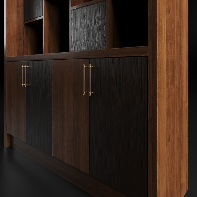 high shelf 3D Модель .c4d .max .obj .3ds .fbx .stl .blend 