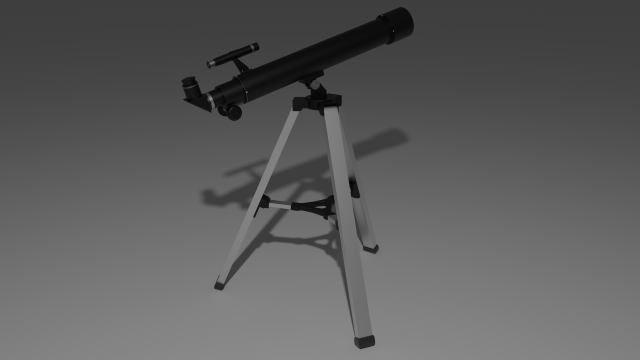 telescope 3D Model .c4d .max .obj .3ds .fbx .stl .blend 