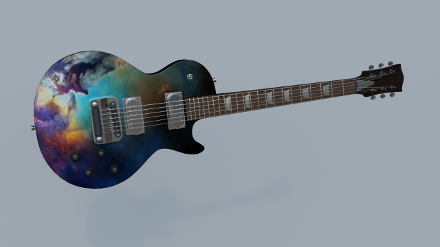 Guitar electric 3D Модель .c4d .max .obj .3ds .fbx .stl .blend 