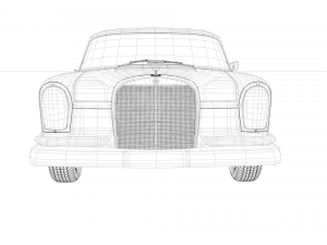 mercedes-benz w111 220s 3D मॉडल