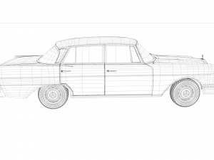 mercedes-benz w111 220s 3D मॉडल