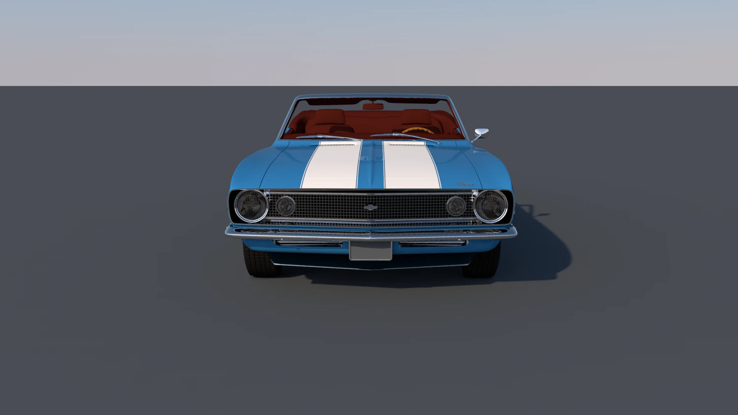 chevrolet camaro z28 convertible 1967 3D Model .c4d .max .obj .3ds .fbx .stl .blend 