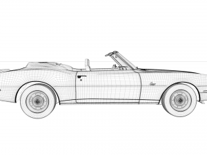 chevrolet camaro z28 convertible 1967 3D Model