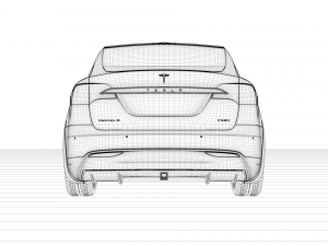tesla model x 3D Model