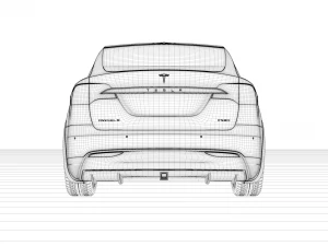 tesla model x 3D Model