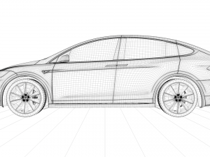 tesla model x 3D Model