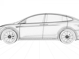 tesla model x 3D Model
