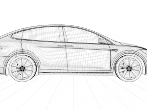 tesla model x 3D Model