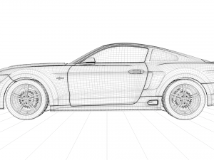mustang gt500 2015 3D Model