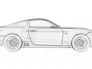 mustang gt500 2015 3D Model