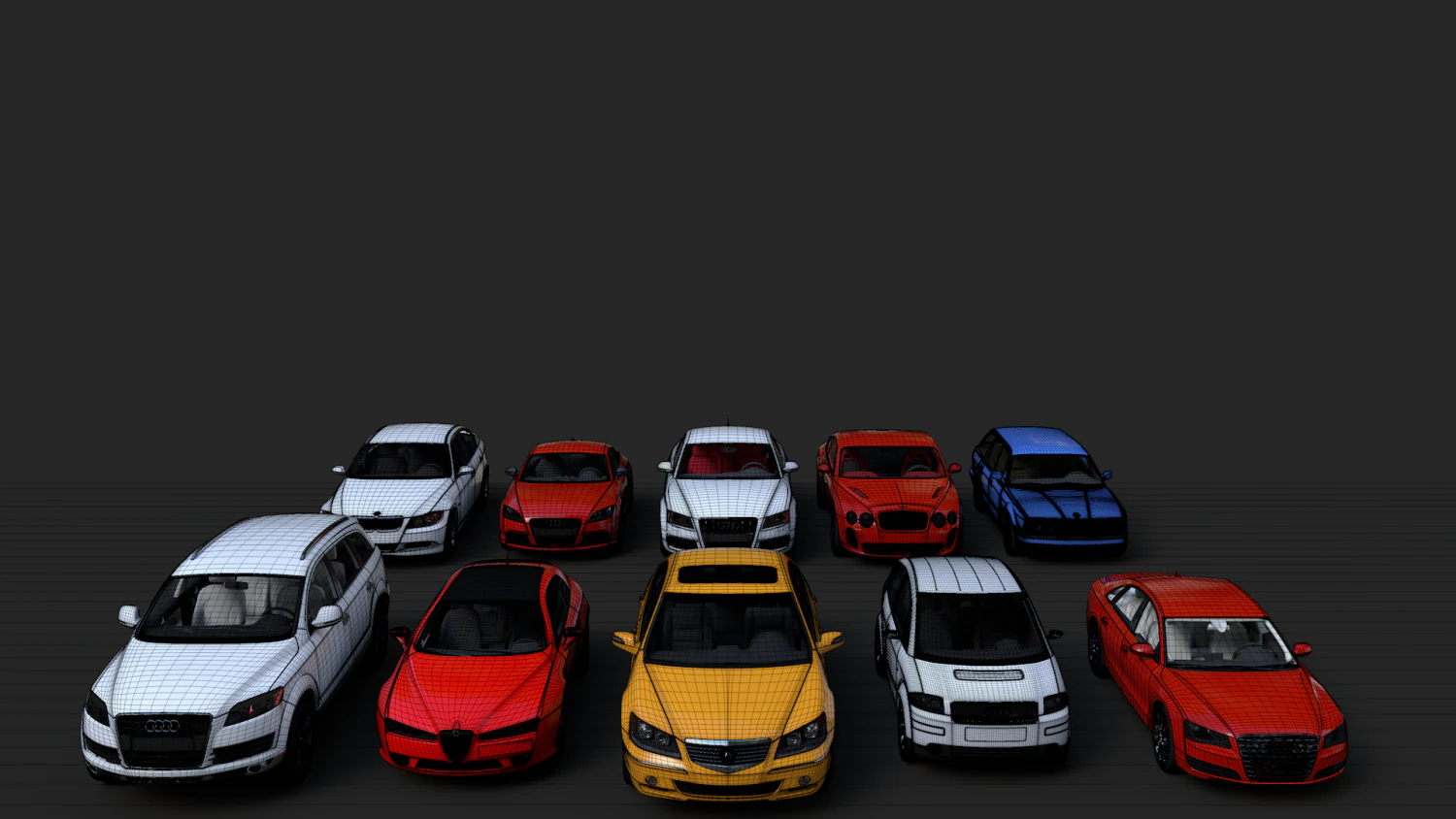 full car pack by johnyty 3D Model .c4d .max .obj .3ds .fbx .stl .blend 